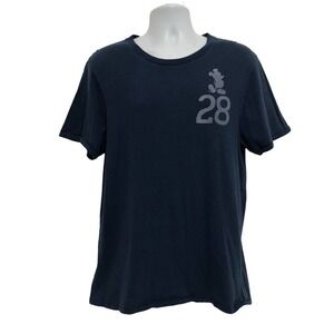 Vintage Junk Food Mickey Mouse Disney Single Stitch Navy Blue T Shirt Medium